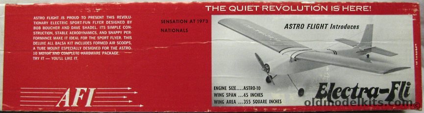 Astro Flight Inc Electra-Fli - 45 Inch Wing Span Early Electric R/C plastic model kit
